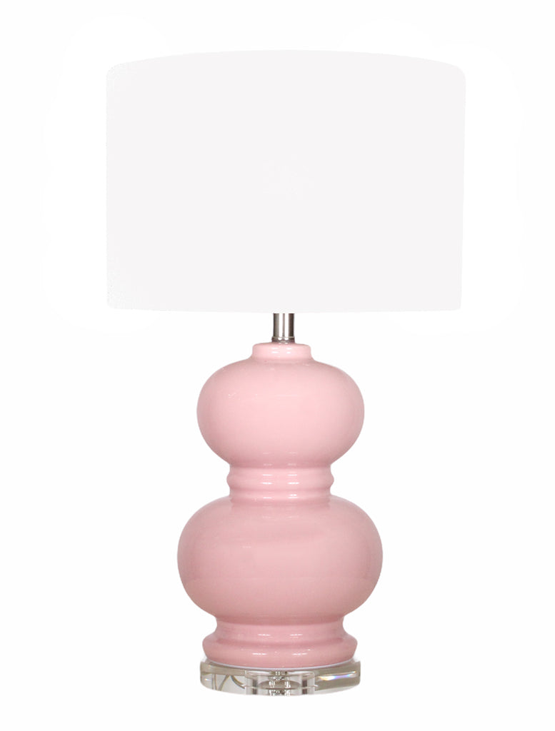 pink gourd lamps