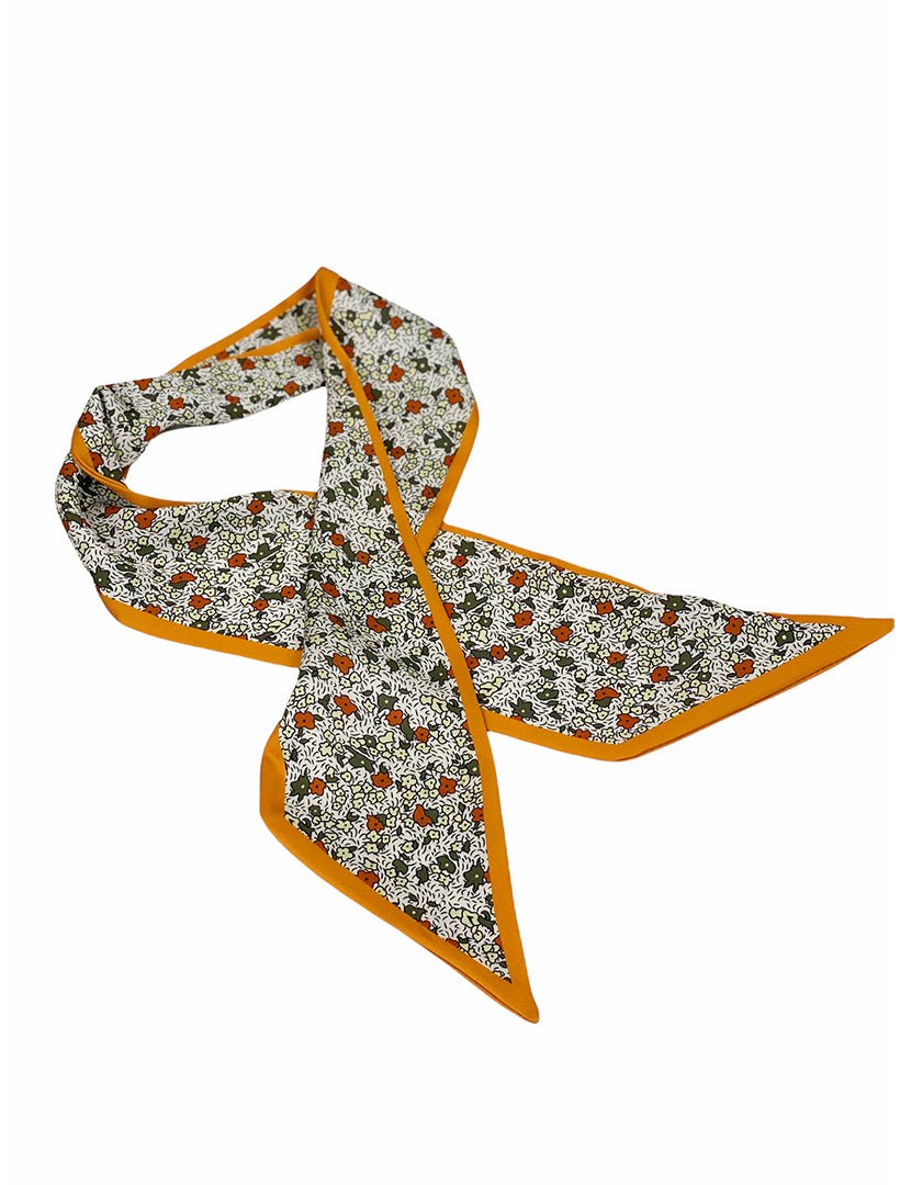 Flower Show Neck Scarf White - Zjoosh