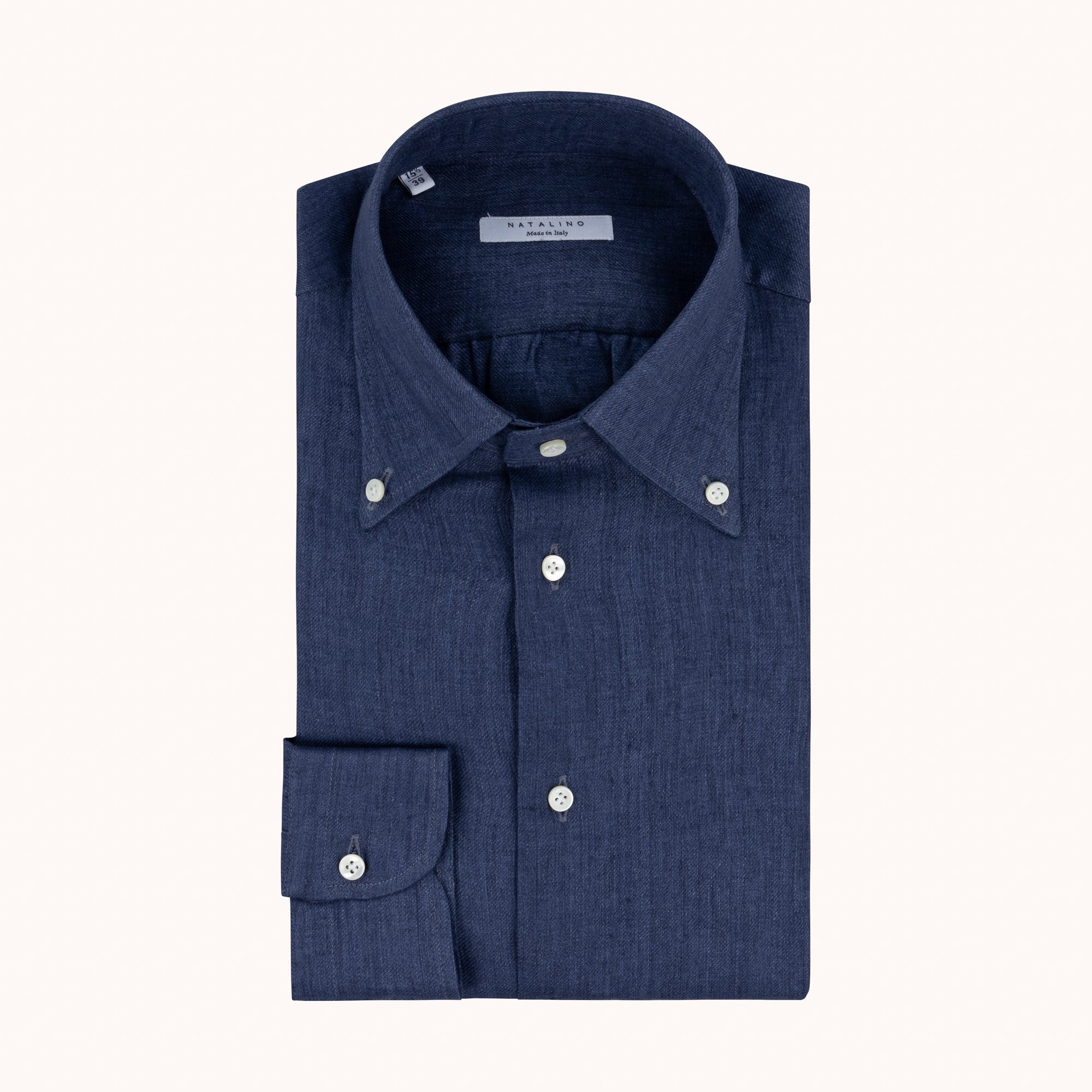 navy blue button down shirt