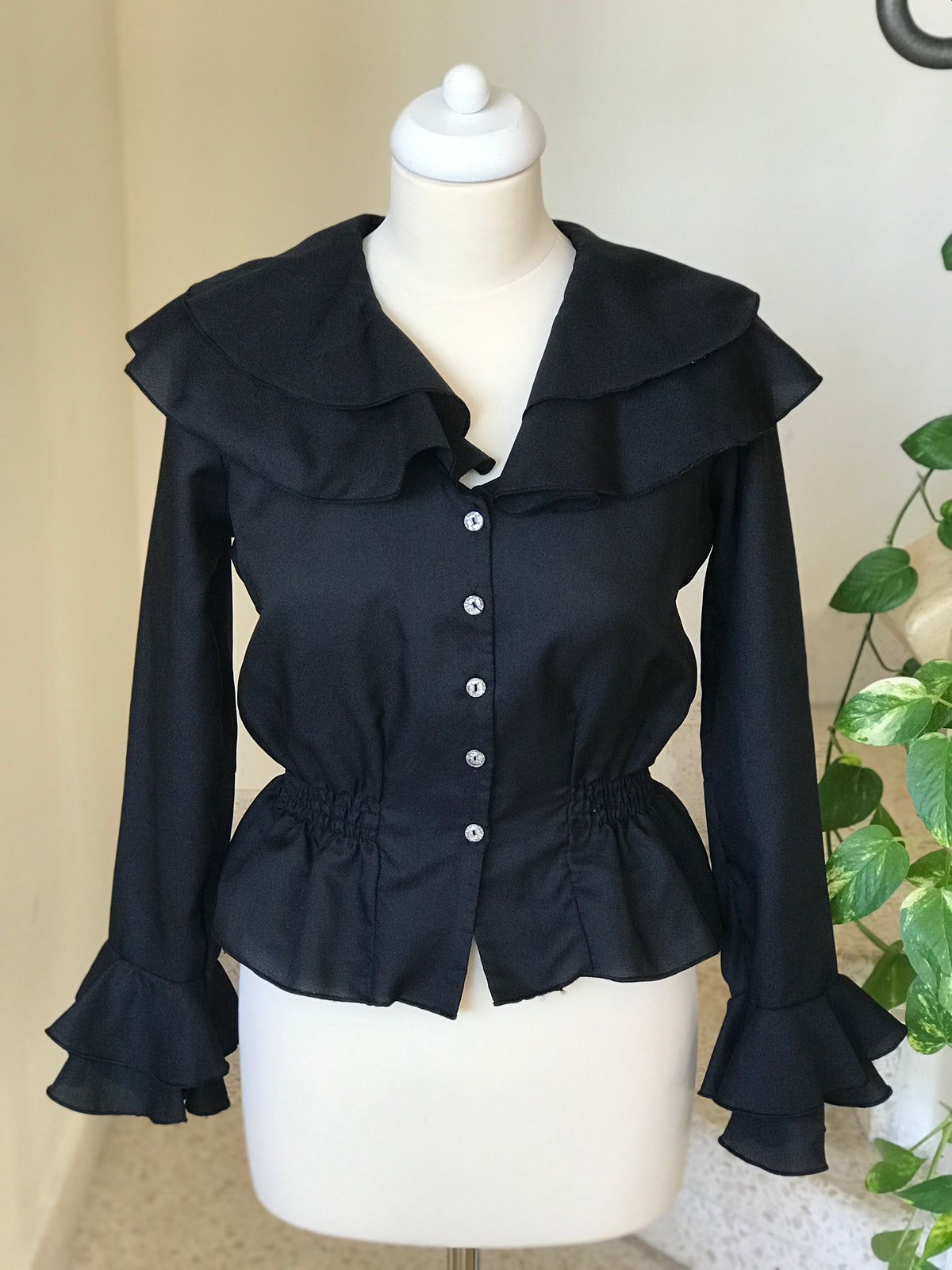 vintage ruffle blouse