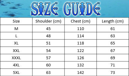 One Piece Leathers Size Chart