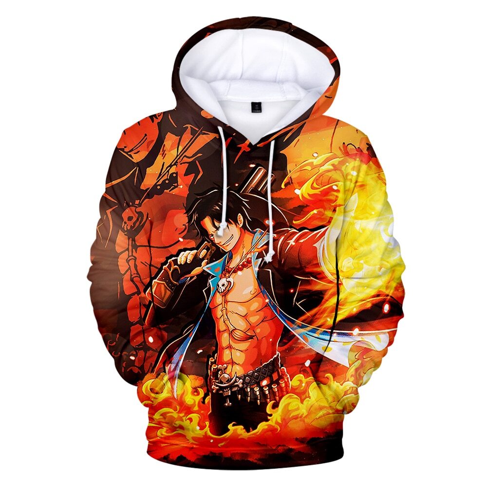 One Piece Ace Jacket : One Piece Super Cool Whitebeard Pirate Commander ...