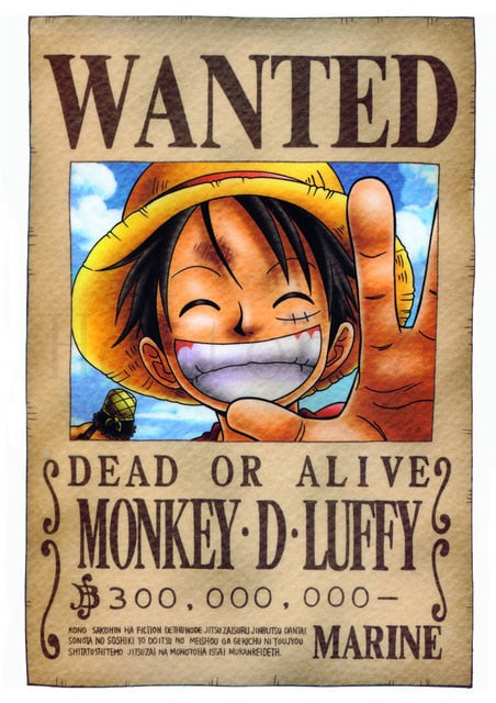 Featured image of post One Piece Luffy Bounty Poster Easy mounting no power tools