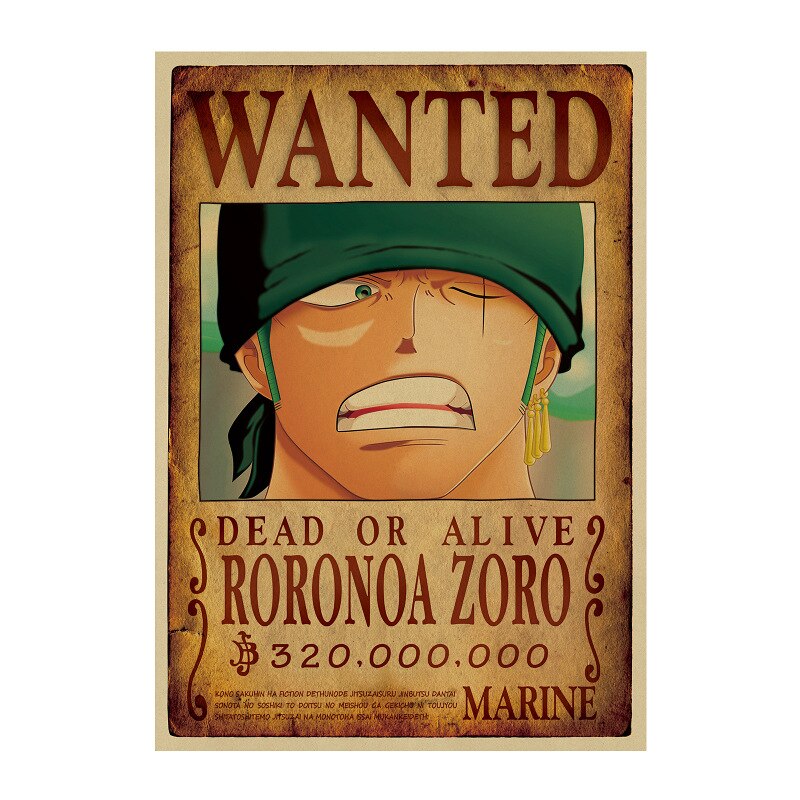 Roronoa Zoro Wanted Poster Wano