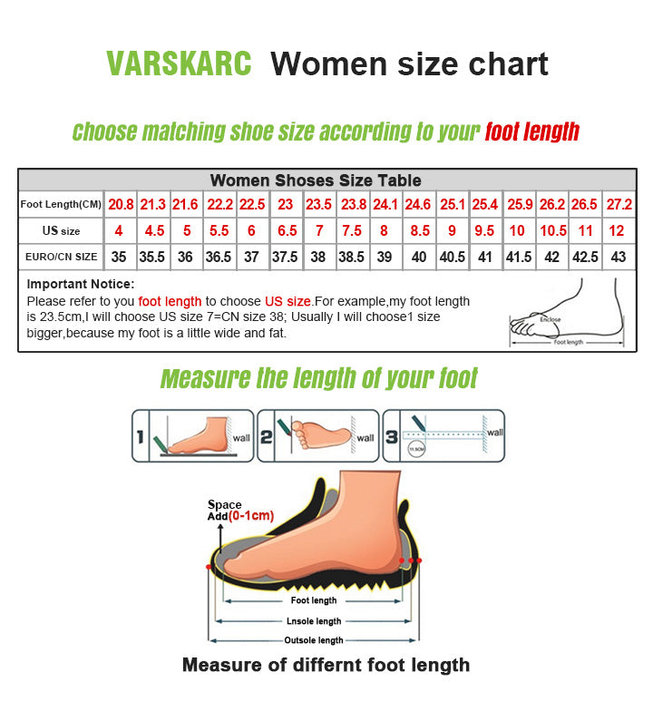 varskarc size chart