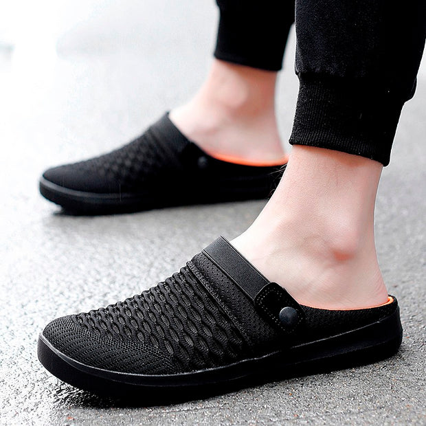 men's fashion joker summer breathable slip-on flat slippers - Shoes of ...