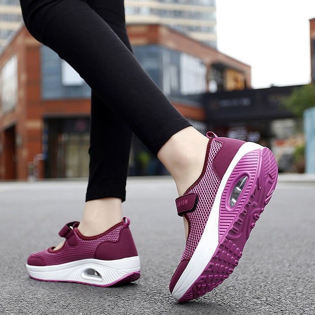 Women's stretchable breathable lightweight walking shoes - Shoes of ...