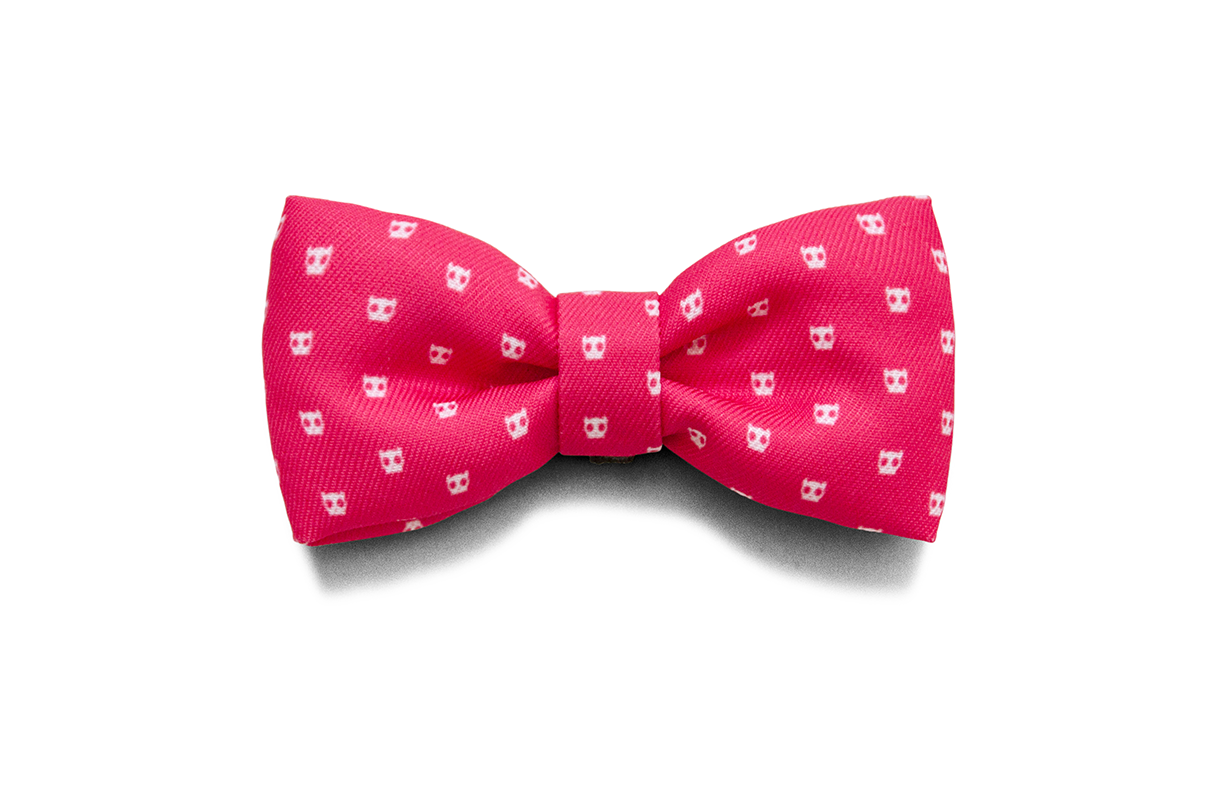 pink dog bow