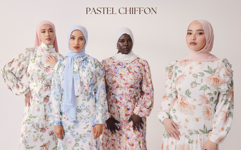 Pastel chiffon hijabs