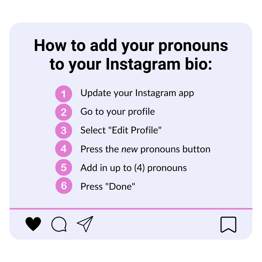 How to add pronouns to instagram bio