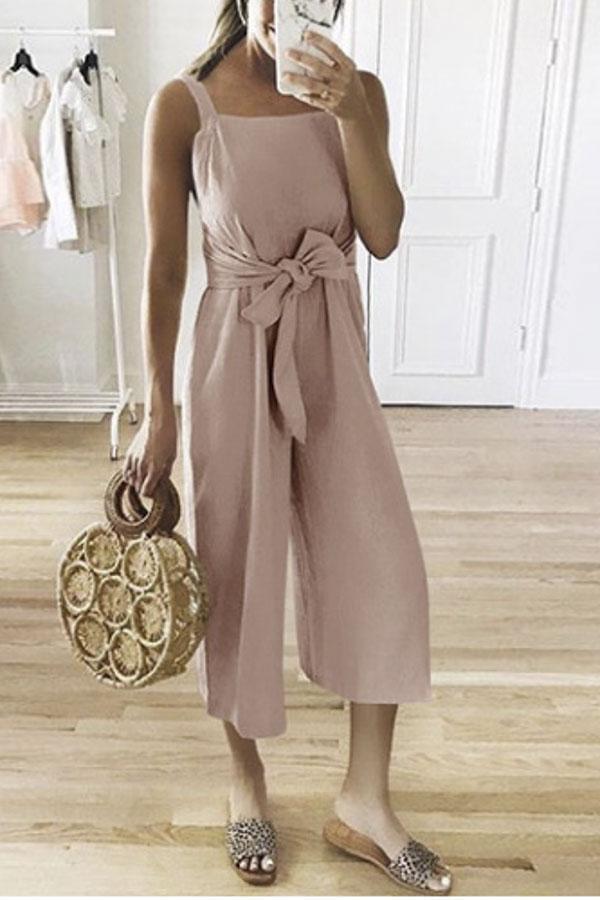 sleeveless casual jumpsuit