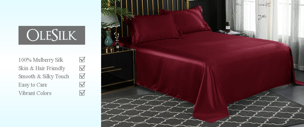 Olesilk 19 Momme Luxury Silk Flat Sheet