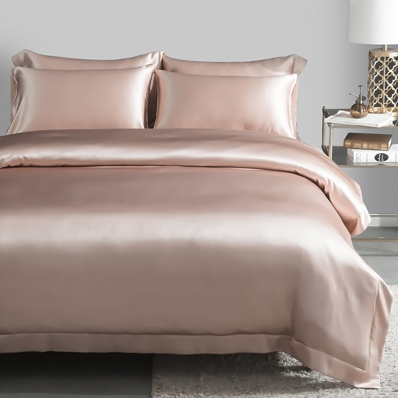 silk sheets queen black