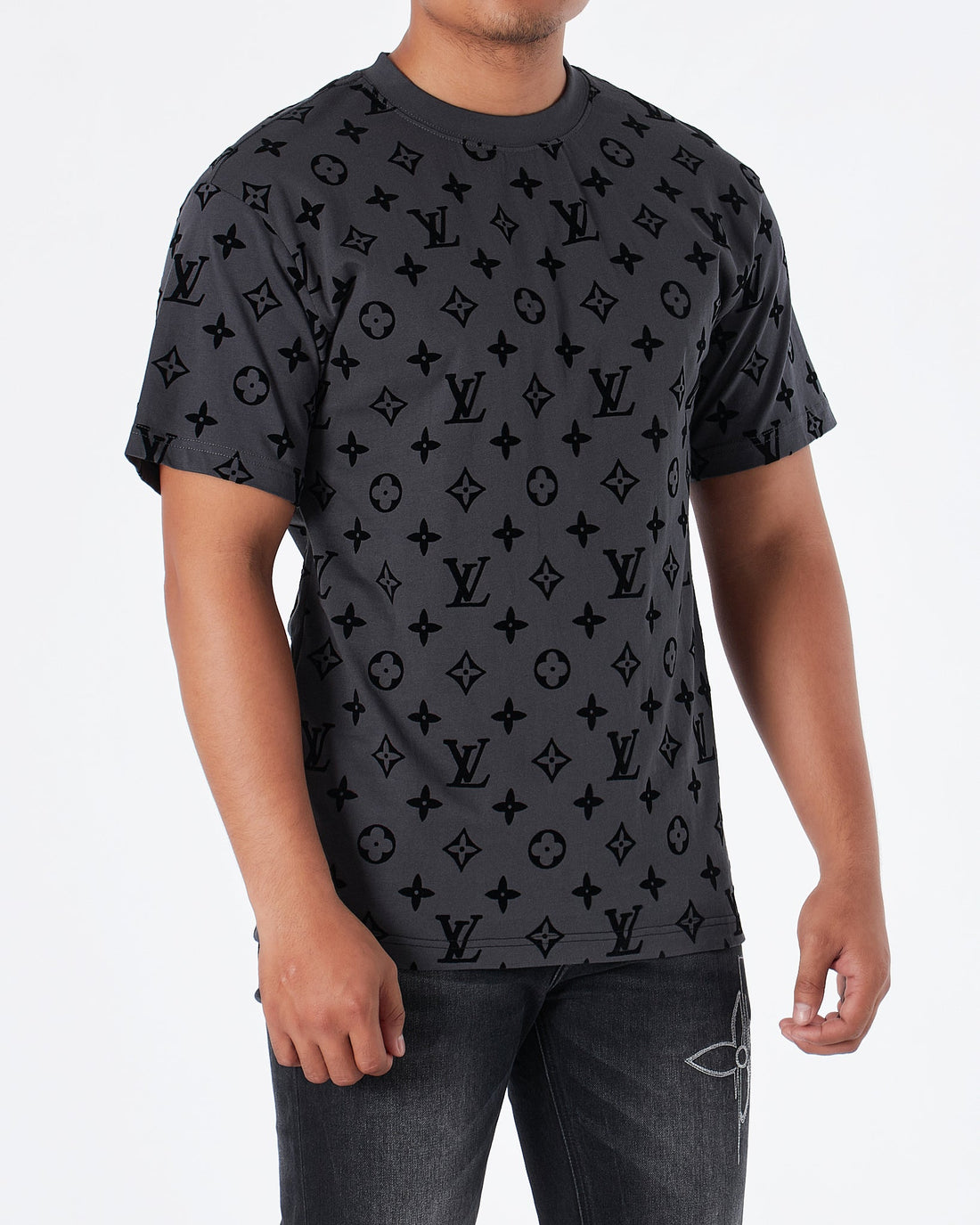 Louis Vuitton Print T-Shirt BLACK. Size S0