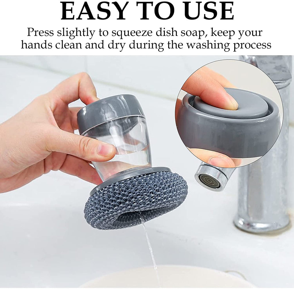 Kitchen Wash Pot Dish Brush Automatic Liquid Filling By Pressing Does Not  Hurt Pan Multifunctional Cleaning Brushes - AliExpress