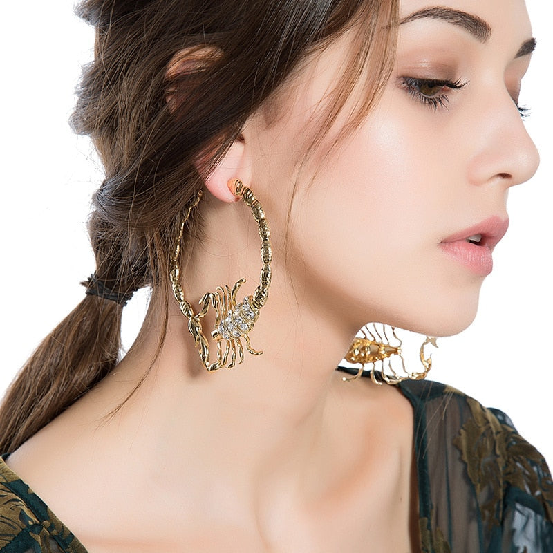 scorpion hoop earrings