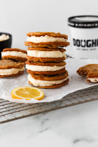 Elderflower Lemonade Cookie Sandwiches