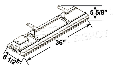 Dimplex DLW 1500W Outdoor Indoor Electric Heater | DLW Radiant Electric Heater | DLW1500W12 Dimensions