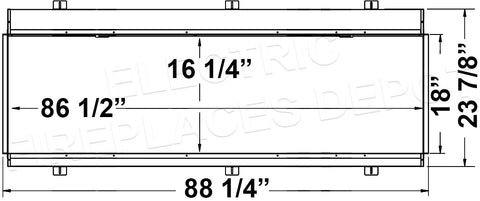 Dimplex Ignite XL Bold 88-In Smart Built-In Linear Electric Fireplace - 3-Sided Multi-Sided Electric Fireplace - XLF8817-XD - Dims