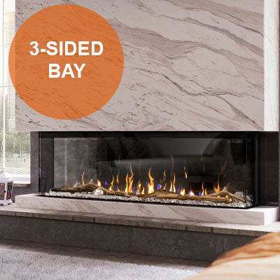 Dimplex Ignite XL Bold  Smart Built-In Linear Electric Fireplace - 3-Sided Multi-Sided Electric Fireplace - 3 Sided