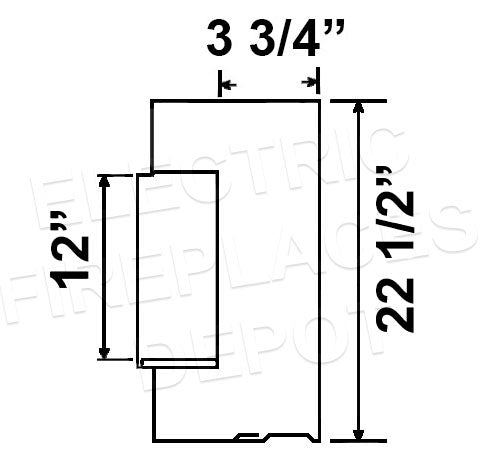 Flamerite Fires E-FX Slim Line 40-inch Linear Built-In Electric Fireplace - FLR-FP-EFX-SL-1000 Dims