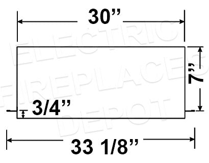 Flamerite Fires E-FX Slim Line 30-inch Built-In Electric Firebox - Electric Fireplace E-FX Slim FLR-FP-EFX-SL-750S Dims