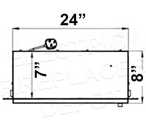 Flamerite Fires E-FX Slim Line 28-inch Built-In Electric Firebox - SL 600 - Electric Fireplace E-FX Slim EFX-SL-600 Dims