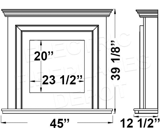 Flamerite Fires Capella Mantel Packadge White with E-FX Slim Line 24-inch Electric Firebox | FLR-FP-SUITE-CAPELLA-WHITE