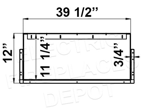 Flamerite Fires E-FX 42-inch Built-In Linear Electric Fireplace - E-FX 1000 . European Home E-FX Series Dims