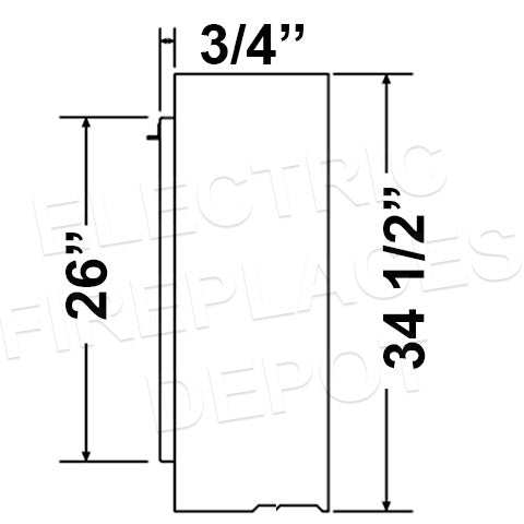 Flamerite Fires E-FX Slim Line 30-inch Tall Built-In Electric Firebox - Electric Fireplace FLR-FP-EFX-SL-750T Dims