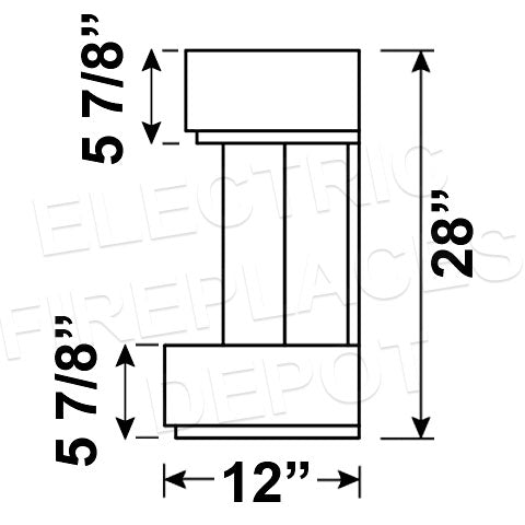 Flamerite Fires Milan 47-inch E-FX Slim Electric Fireplace Wall Mount Suite Mantel Grey FLR-FP-SUITE-MILAN-1200-GREY Dims