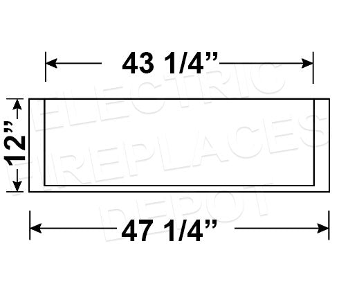 Flamerite Fires Milan 47-inch E-FX Slim Electric Fireplace Wall Mount Suite Mantel Grey FLR-FP-SUITE-MILAN-1200-GREY