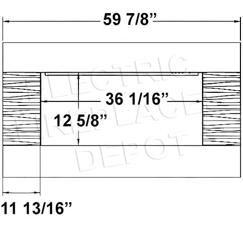 Hearth & Home SimpliFire Format 60-inch Floating Mantel Wall Mount Electric Fireplace in White SF-FM60-WH Dims