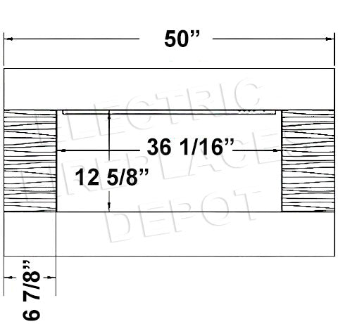 SimpliFire Format 50'' Floating Mantel Electric Fireplace Dims