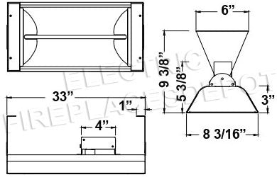 Infratech WD Double Element 3000 Watt 208V Outdoor Infrared Electric Heater | Infratech WD 33 in Radiant Heater | WD3028