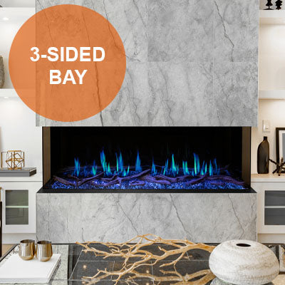 Modern Flames Orion Multi-Sided 52-inch Heliovision Virtual Smart Built In Electric Fireplace - OR52-MULTI3 Sided