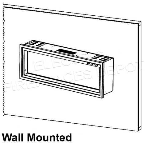 Modern Flames Orion Slim 100 Inch Heliovision Virtual Recessed Wall Mount Electric Fireplace - OR100 -SLIM Framing