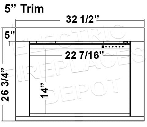 Modern Flames Orion Traditional 26" Heliovision Virtual Built-In Electric Firebox 5 Trim