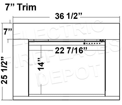 Modern Flames Orion Traditional 26" Heliovision Virtual Built-In Electric Firebox 7 Trim