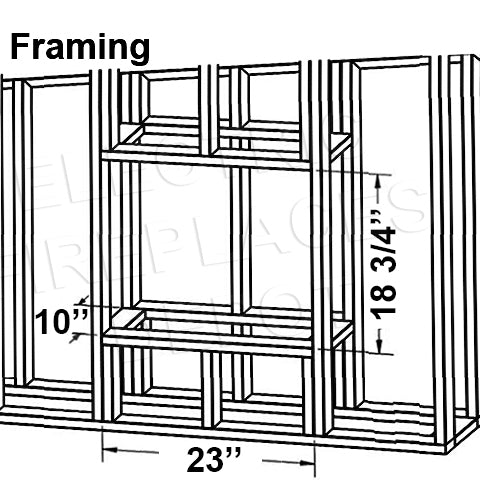 Modern Flames Orion Traditional 26" Heliovision Virtual Built-In Electric Firebox Dims Framing