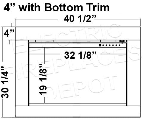 Modern Flames Orion Traditional 36" Heliovision Virtual Built-In Electric Firebox 4 Trim