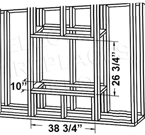 Modern Flames Orion Traditional 42 in Heliovision Virtual Smart Built In Electric Fireplace - Firebox Insert OR42-TRAD Framing