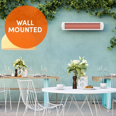 Bromic Tungsten Smart-Heat 6000 Watt Outdoor Electric Patio Heater White | Tungsten 56 in Electric Radiant Heater | Wall Mounted