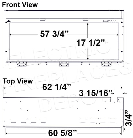 Napoleon Astound 62 inch Smart Built-In Wall Mount Electric Fireplace Insert - Linear Modern Fireplace - NEFB62AB DIms