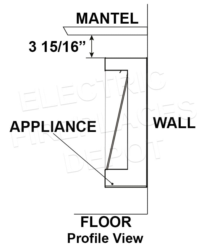 Napoleon Trivista Pictura 50 in 3-Sided Wall Mount Electric Fireplace | Surface Mount Electric Fireplace | NEFL50H-3SV Clearance