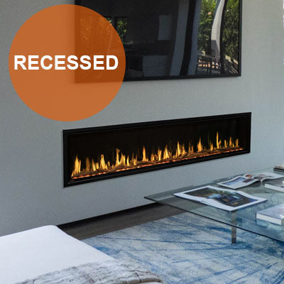 Modern Flames Orion Slim Heliovision Virtual Recessed Wall Mount Electric Fireplace - Recessed