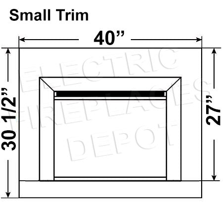 Hearth & Home SimpliFire 30 inch Electric Fireplace Insert SF-INS30 - SimpliFire Electric 30'' Firebox Small Trim