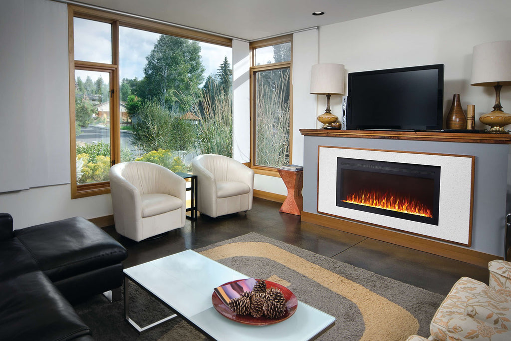 Napoleon Purview 42 Inch Wall Mount Built In Recessed Electric Fireplace Nefl42hi Pureview