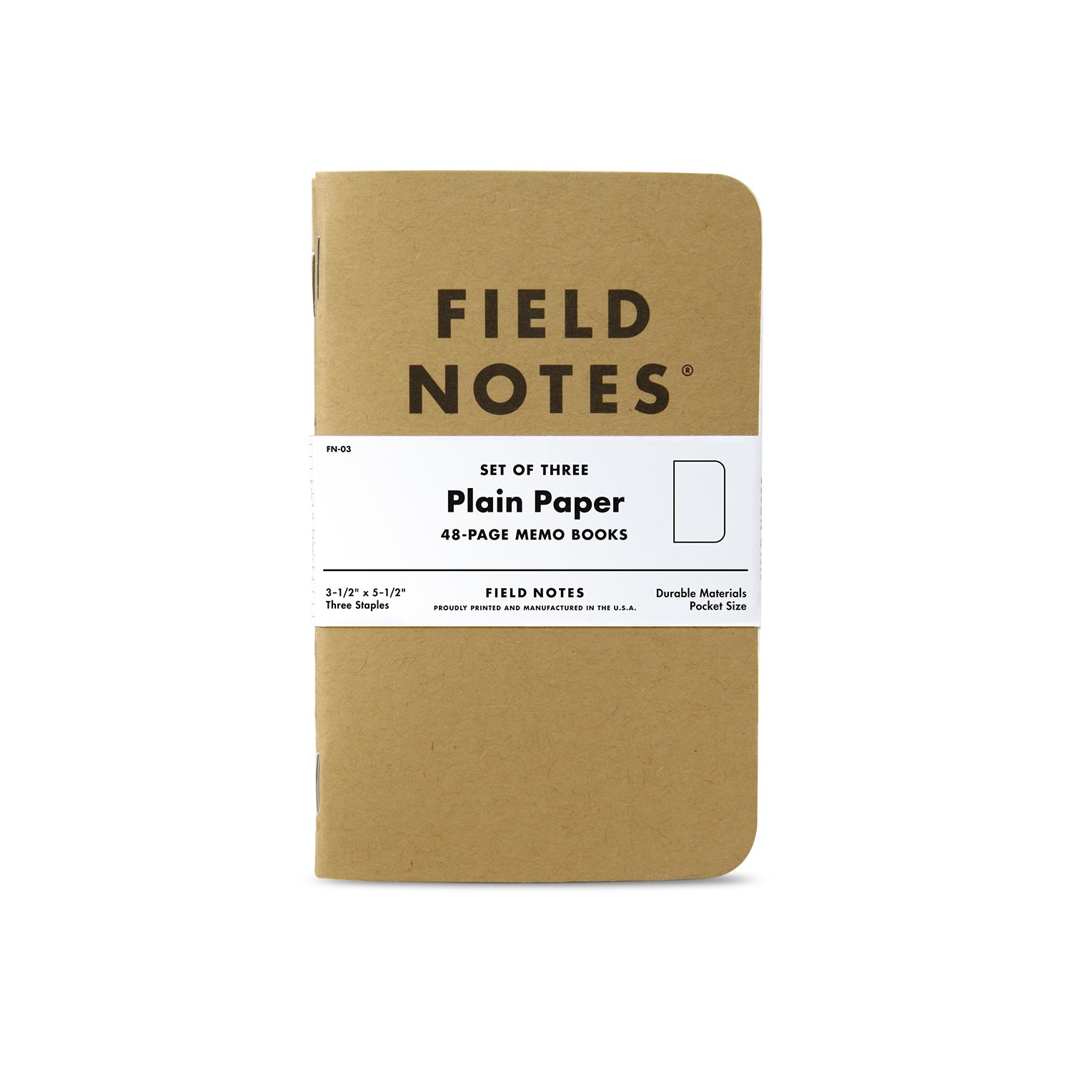 FIELD NOTES - PLAIN PAPER (3 PACK)