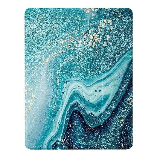 SaharaCase - Custom Folio Series Case - iPad 10.2" - Green Marble - Sahara Case LLC